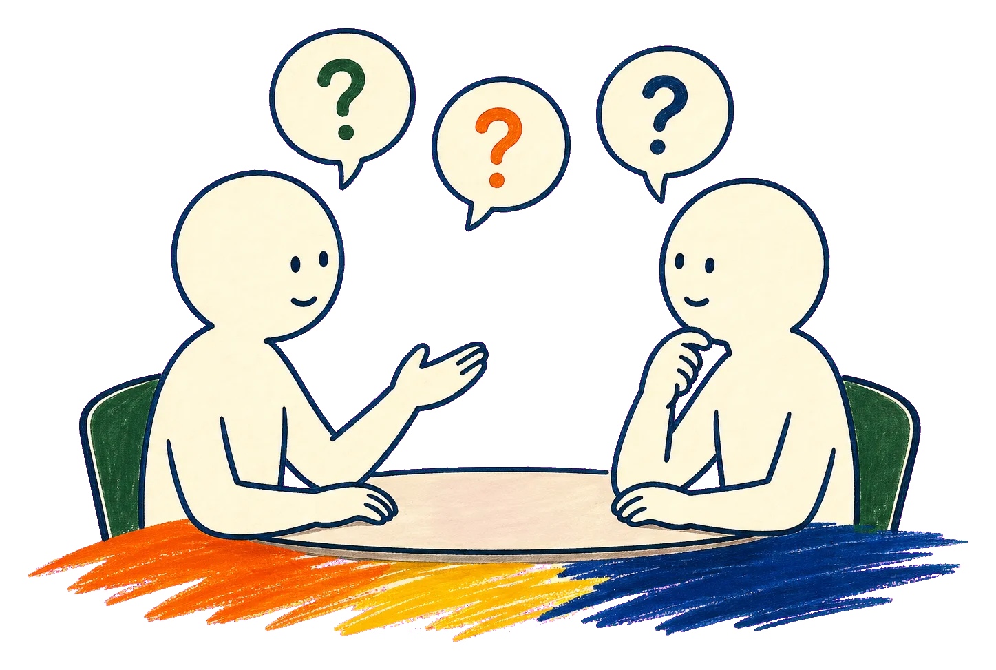 採用サイト制作の疑問を相談で解消する手描きイラスト
